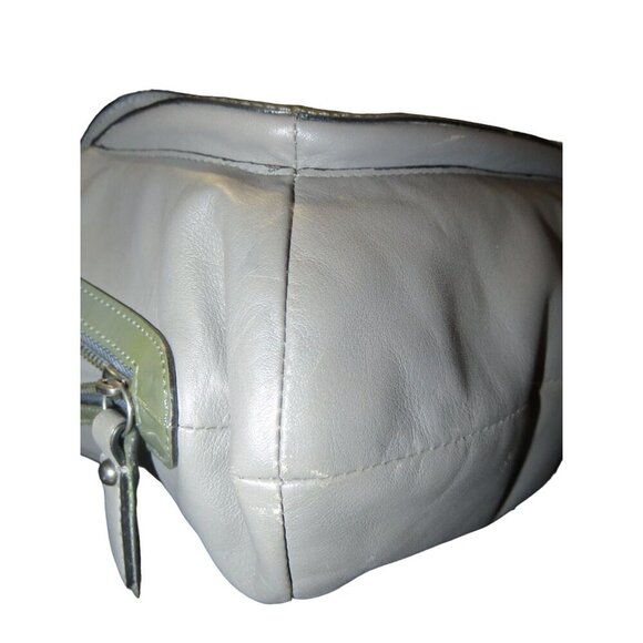 Coach 2011 Kristen Spectator Hobo Grey Croc Embossed Leather Expandable Satchel - Picture 11 of 13